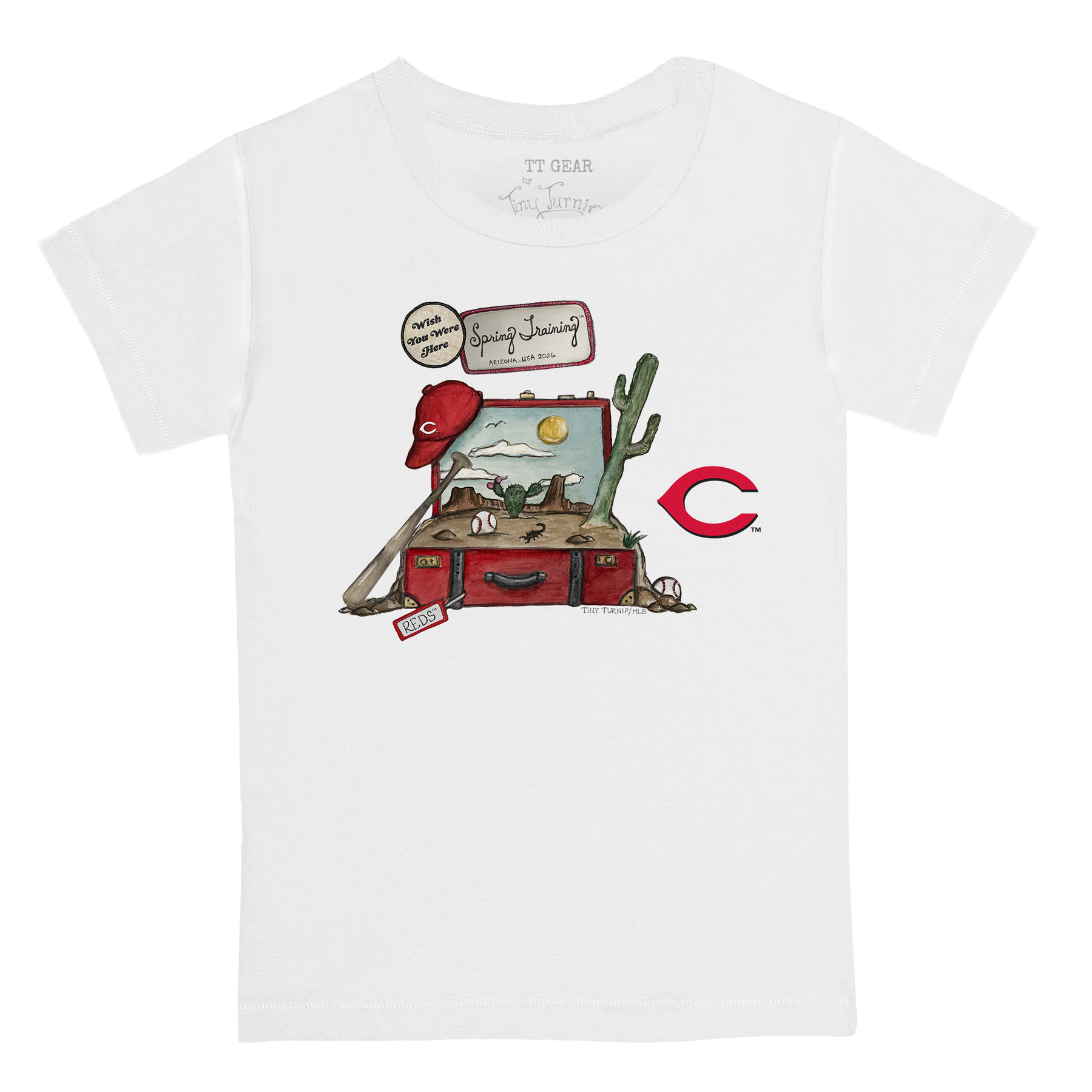 Cincinnati Reds Spring Training 2026 Kid's Tee Shirt - Tiny Turnip