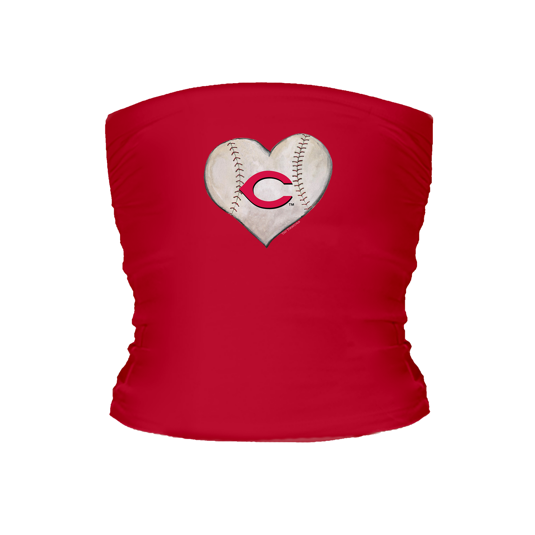 Cincinnati Reds Stitched Heart Tube Top - Tiny Turnip