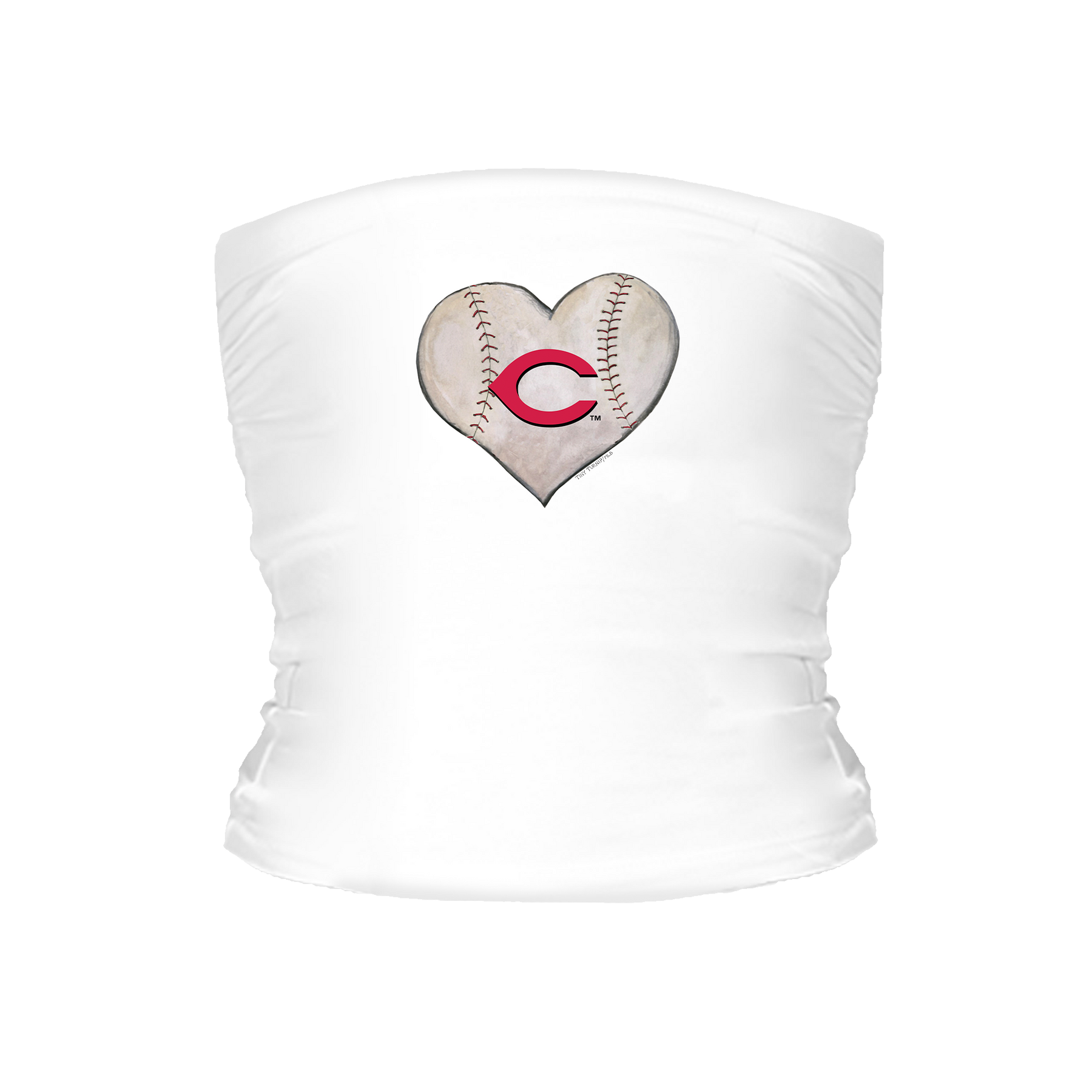 Cincinnati Reds Stitched Heart Tube Top - Tiny Turnip