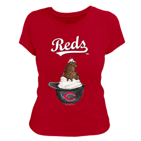 Cincinnati Reds Sundae Helmet Women's Tee Shirt