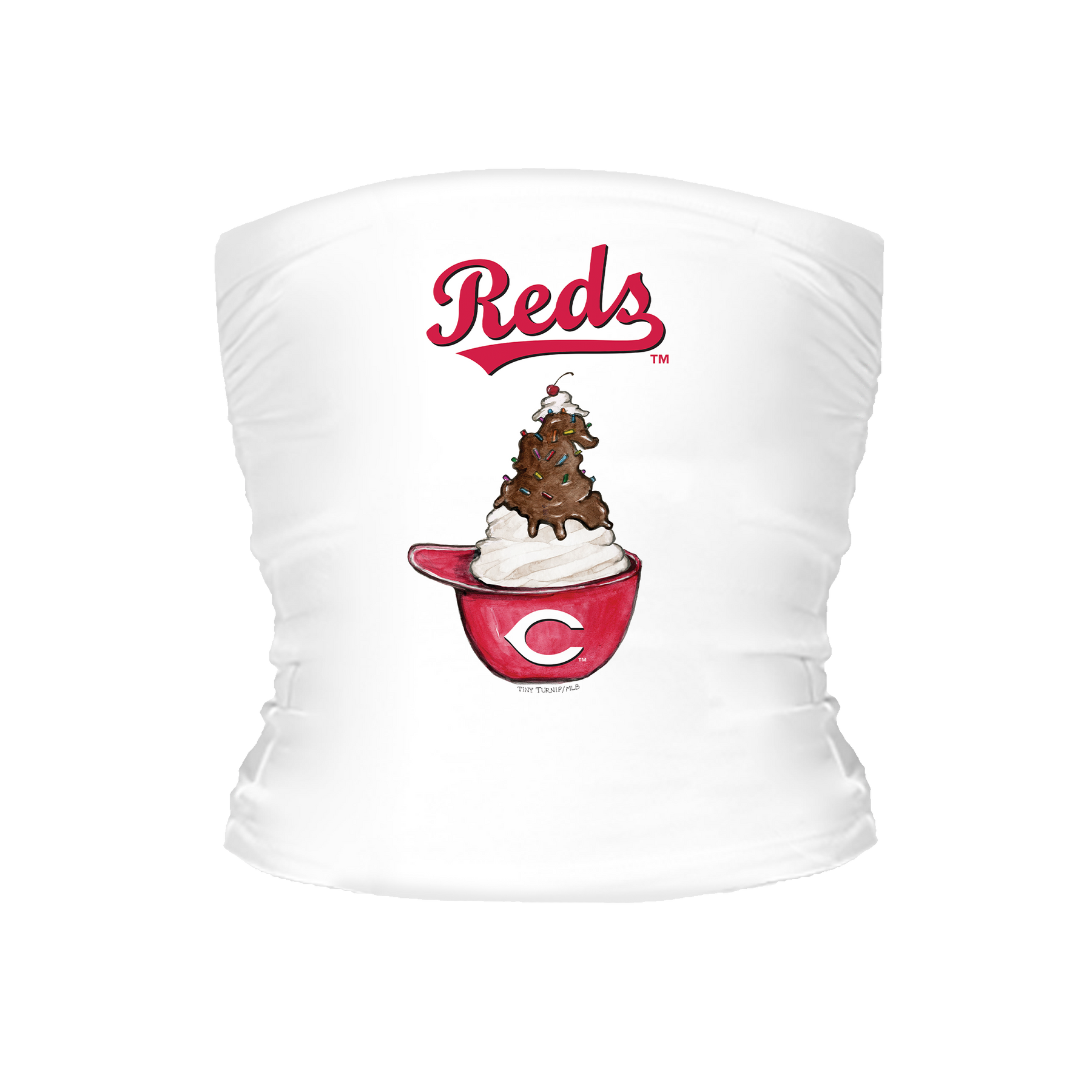 Cincinnati Reds Sundae Helmet Tube Top - Tiny Turnip