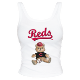 Cincinnati Reds Teddy Ribbed Tank - Tiny Turnip