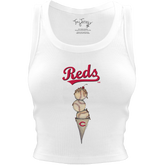 Cincinnati Reds Triple Scoop Crop Tank