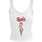 Cincinnati Reds Triple Scoop Lace Tank