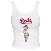 Cincinnati Reds Triple Scoop Ribbed Tank - Tiny Turnip