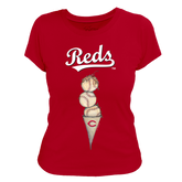 Cincinnati Reds Triple Scoop Women's Tee Shirt
