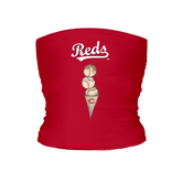 Cincinnati Reds Triple Scoop Tube Top - Tiny Turnip