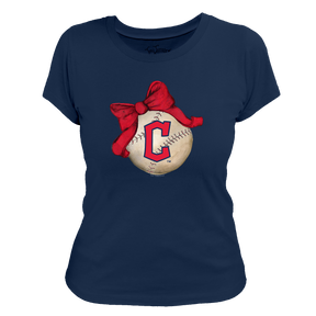 Cleveland Guardians Baseball Bow Tee Shirt
