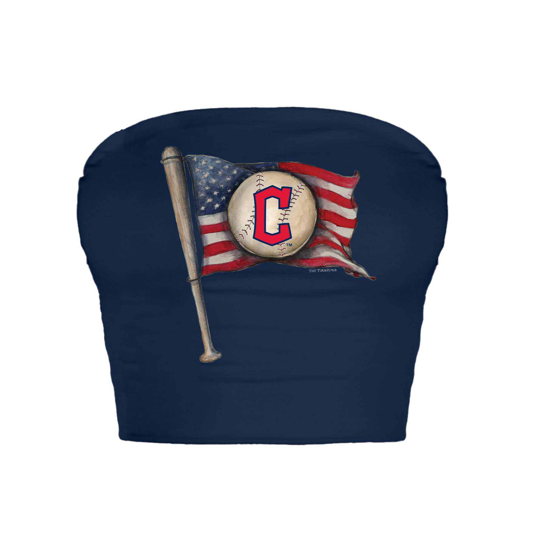 Cleveland Guardians Baseball Flag Crop Tube Top