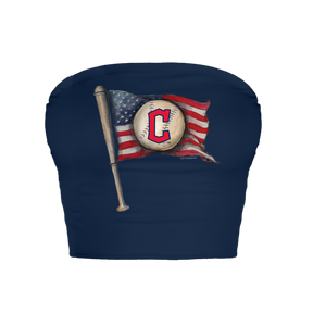 Cleveland Guardians Baseball Flag Crop Tube Top