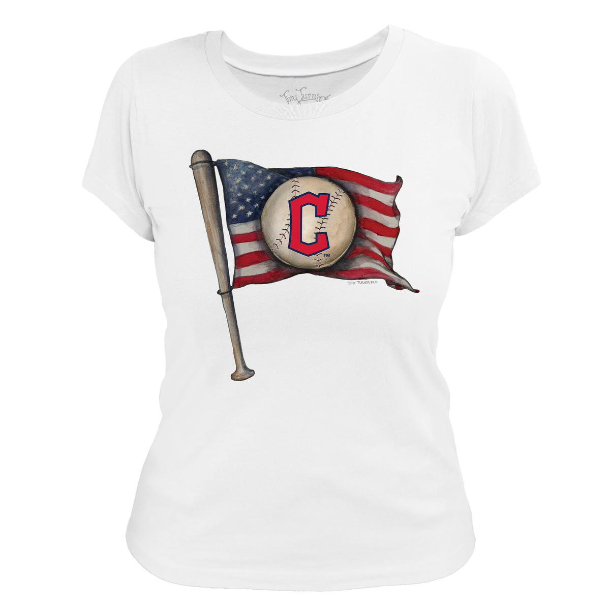 Cleveland Guardians Baseball Flag Women's Tee Shirt