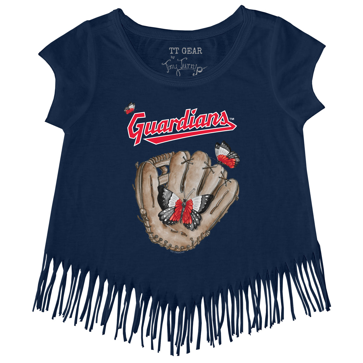 Cleveland Guardians Butterfly Glove Fringe Tee