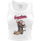 Cleveland Guardians Cowboy Boot Crop Tank - Tiny Turnip