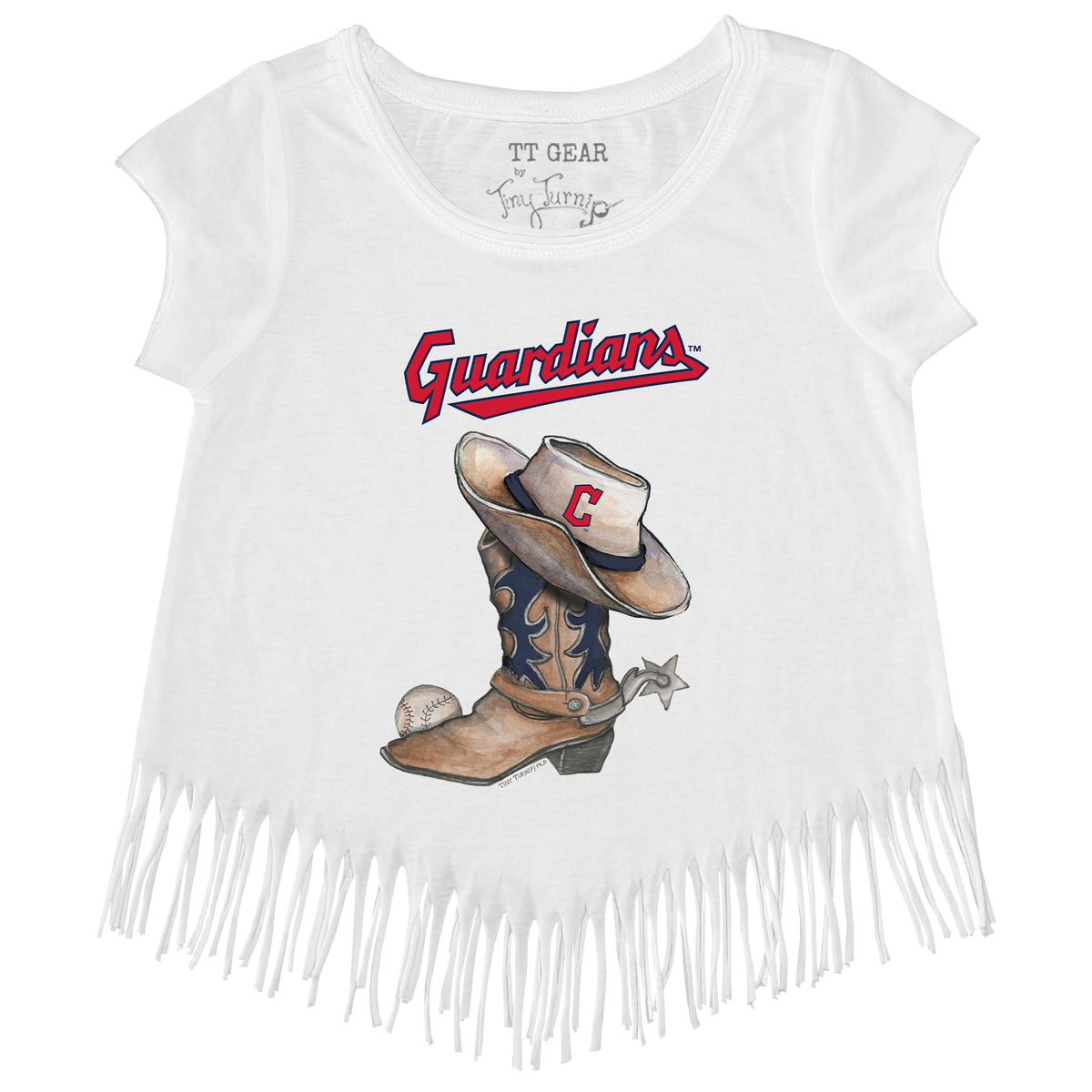 Cleveland Guardians Cowboy Boot Fringe Tee