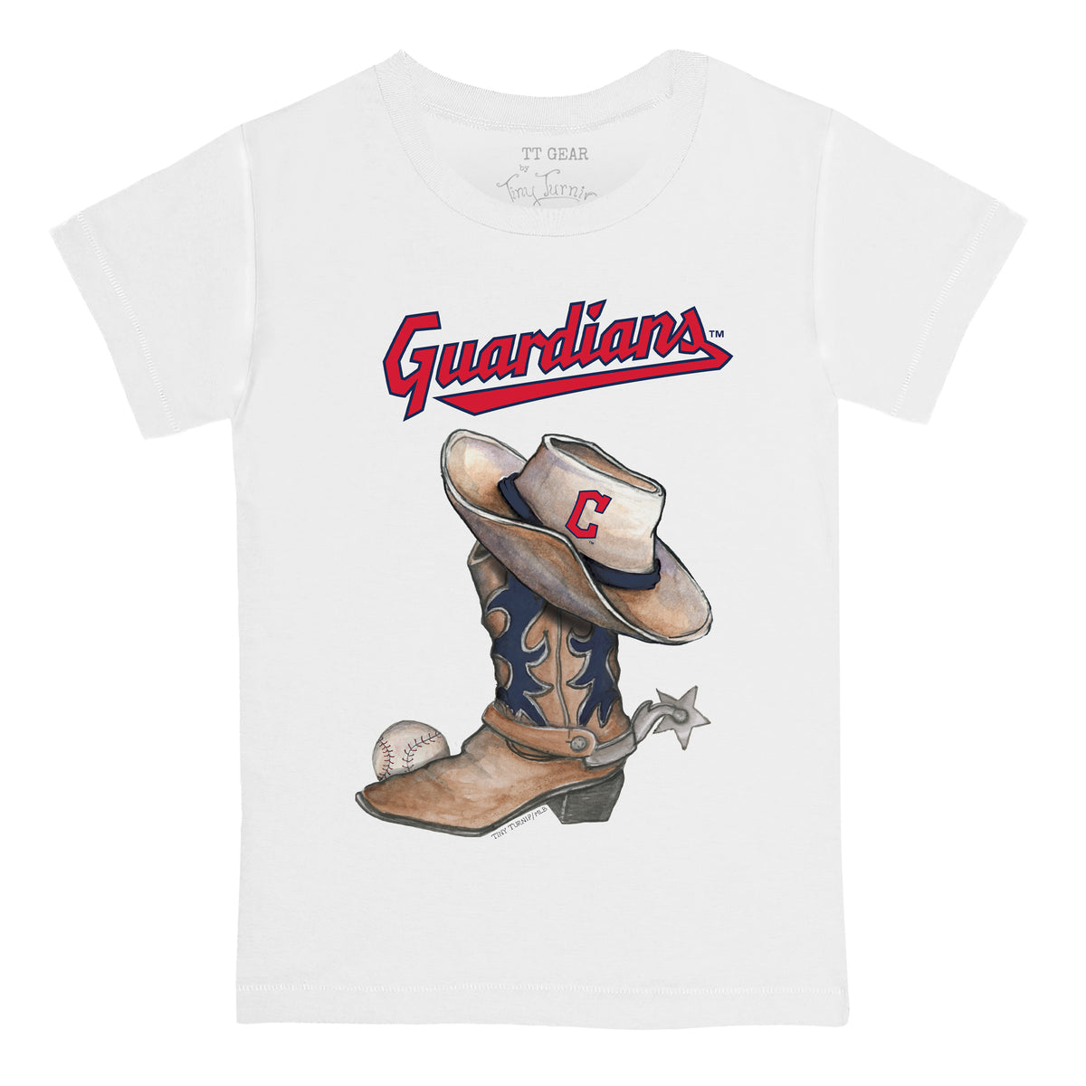 Cleveland Guardians Cowboy Boot Kid's Tee Shirt