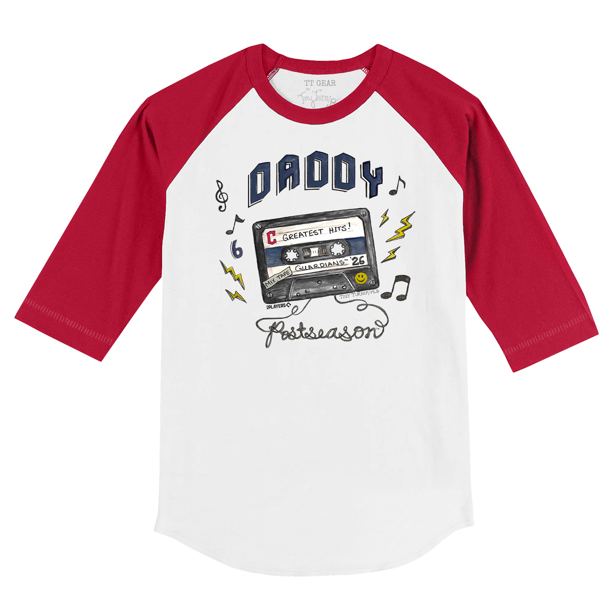 VIP Cleveland Guardians Postseason '26 Kid's 3/4 Sleeve Raglan - Tiny Turnip