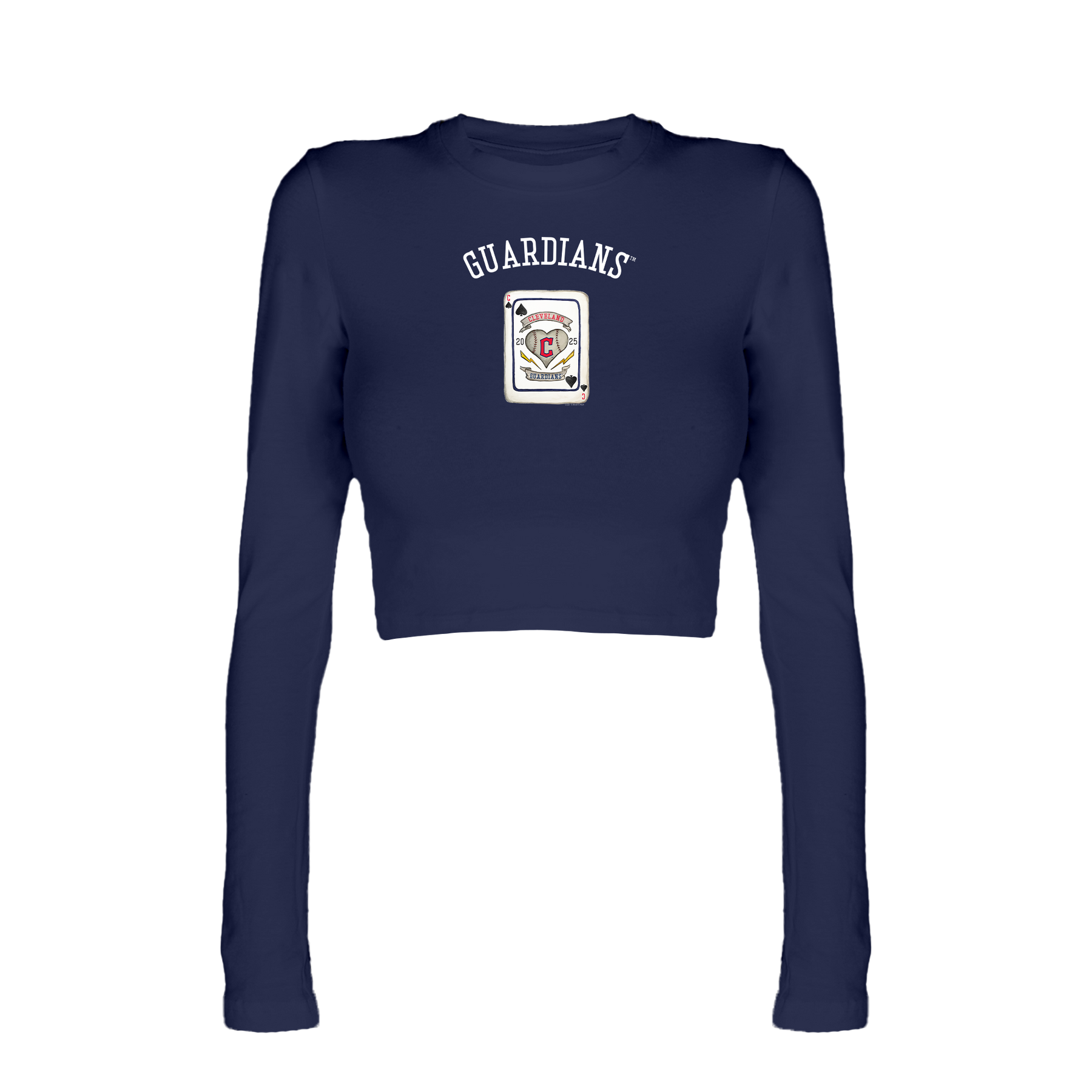 Cleveland Guardians Card Candice Crop Long Sleeve