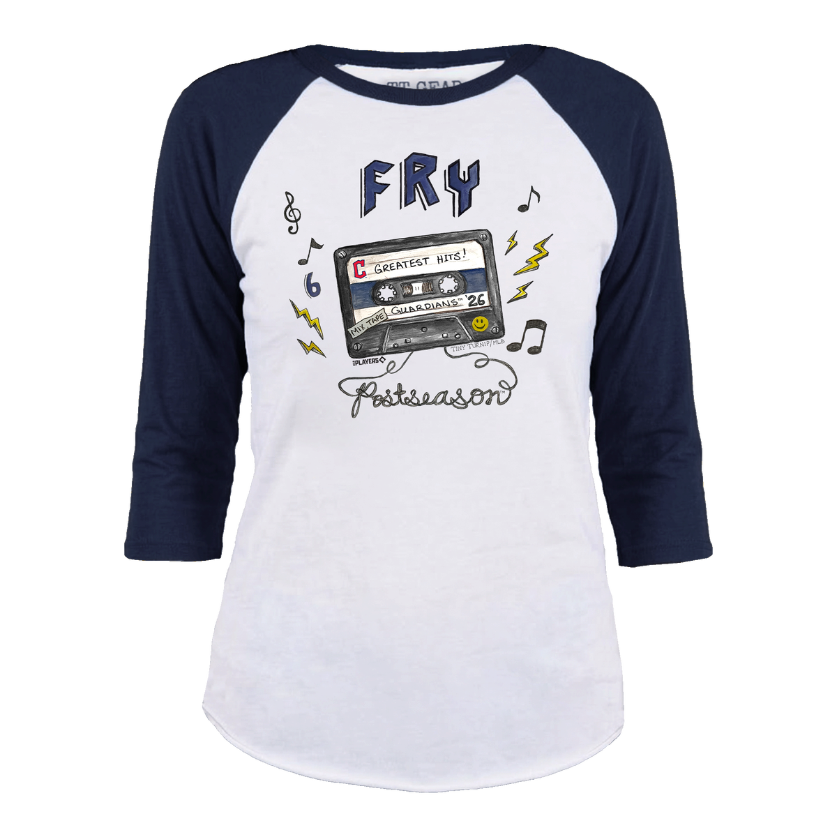 VIP Cleveland Guardians Postseason '26 Unisex 3/4 Sleeve Raglan - Tiny Turnip