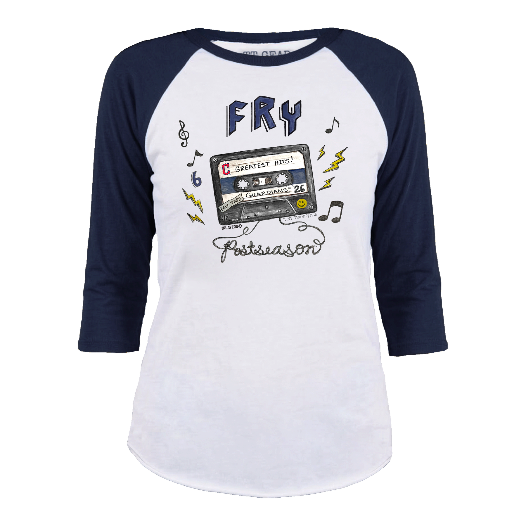 VIP Cleveland Guardians Postseason '26 Unisex 3/4 Sleeve Raglan - Tiny Turnip