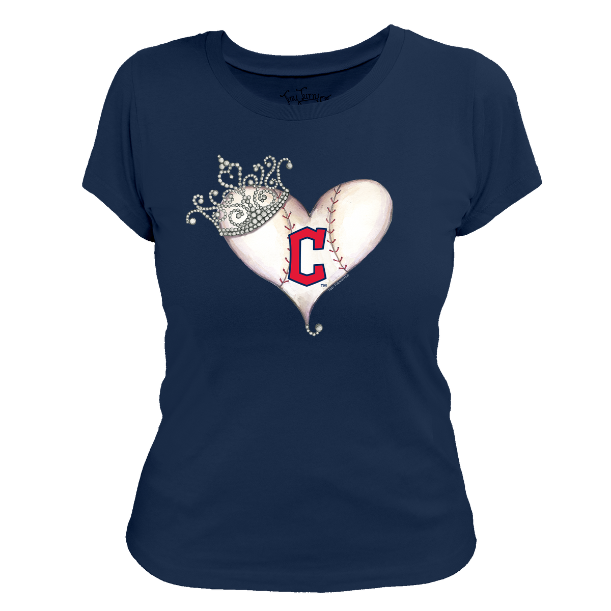 Cleveland Guardians Tiara Heart Tee Shirt