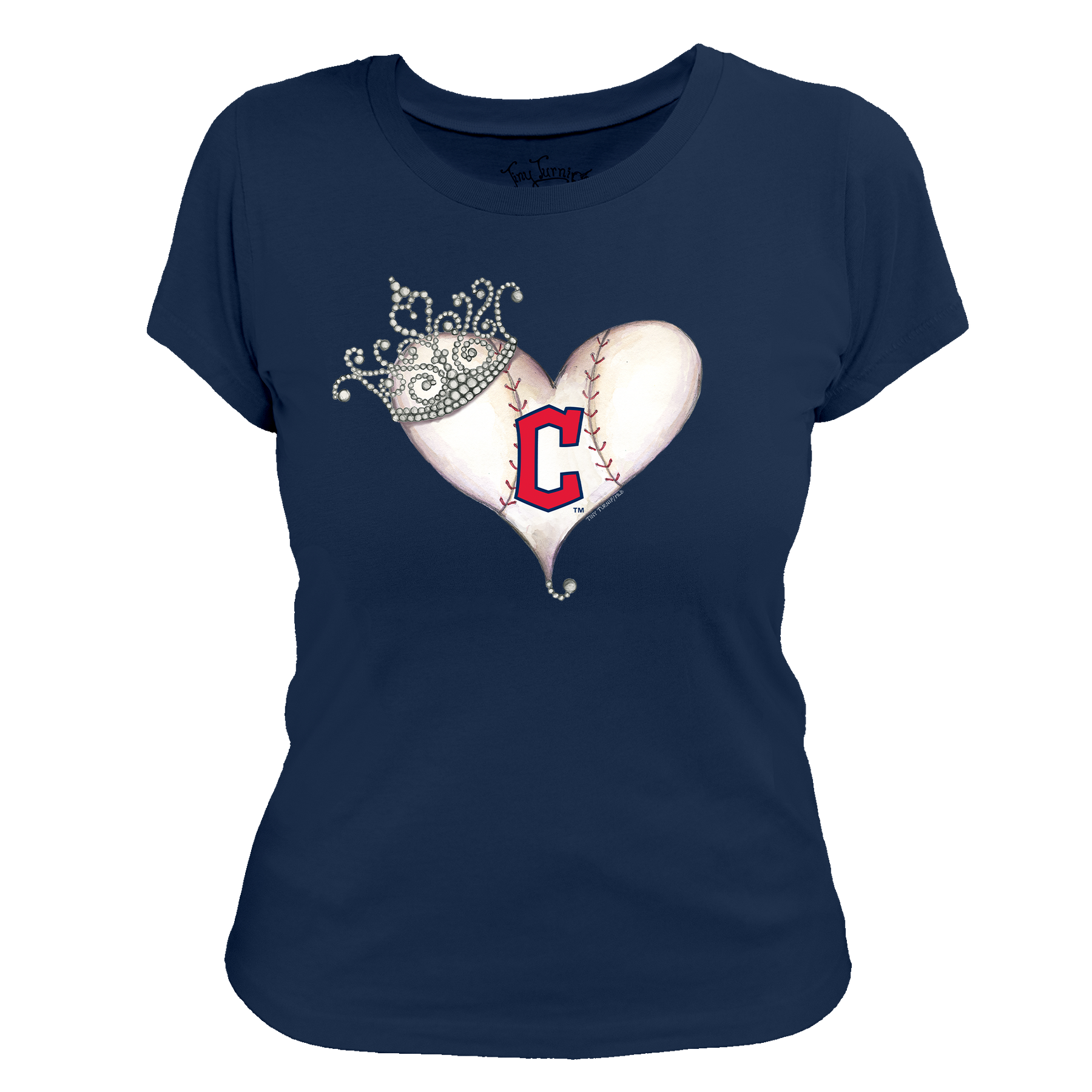 Cleveland Guardians Tiara Heart Tee Shirt