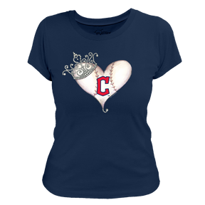 Cleveland Guardians Tiara Heart Tee Shirt