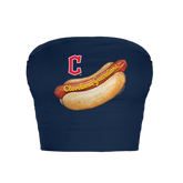 Cleveland Guardians Hot Dog Crop Tube Top