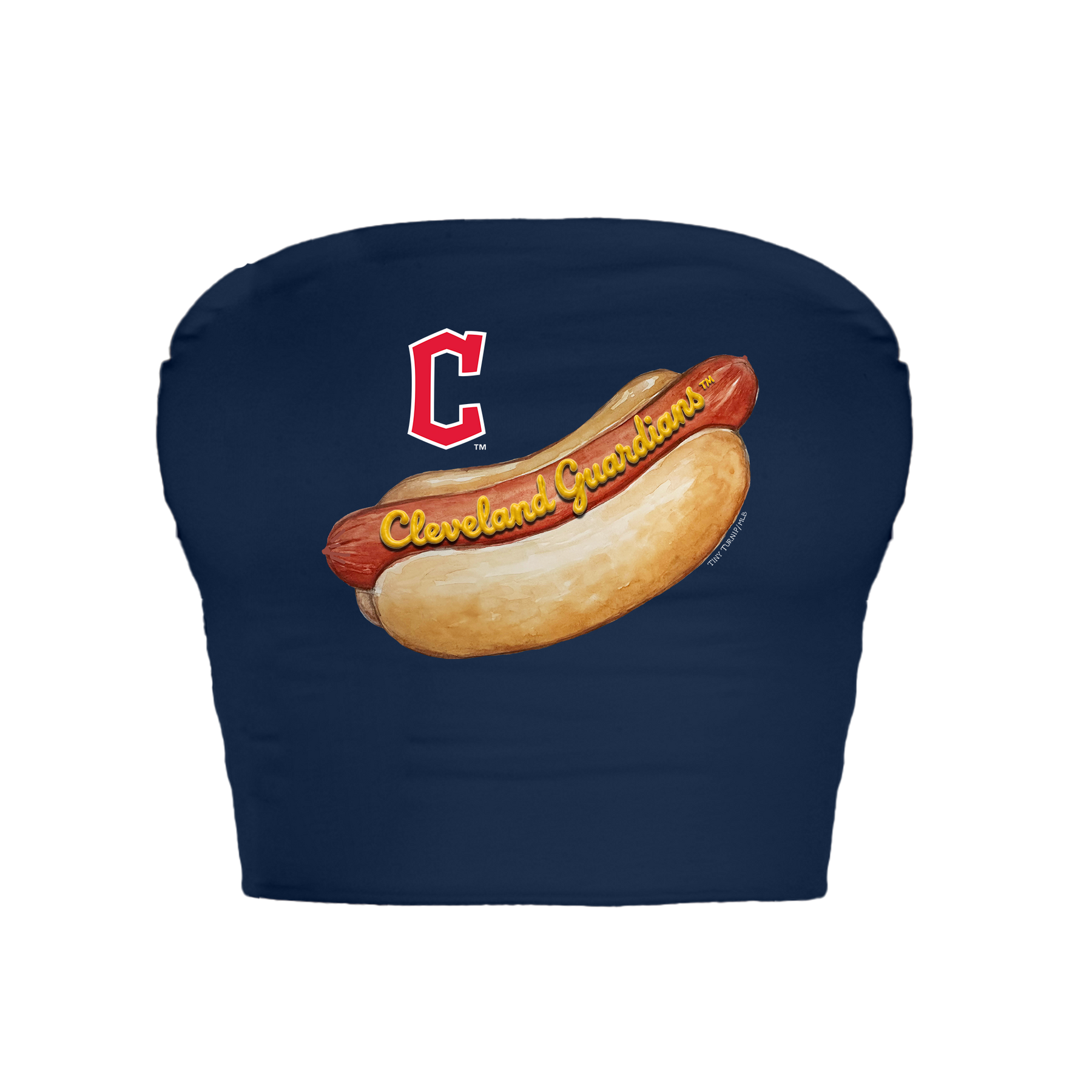 Cleveland Guardians Hot Dog Crop Tube Top