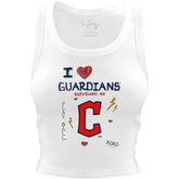 Cleveland Guardians I Heart Team Crop Tank - Tiny Turnip