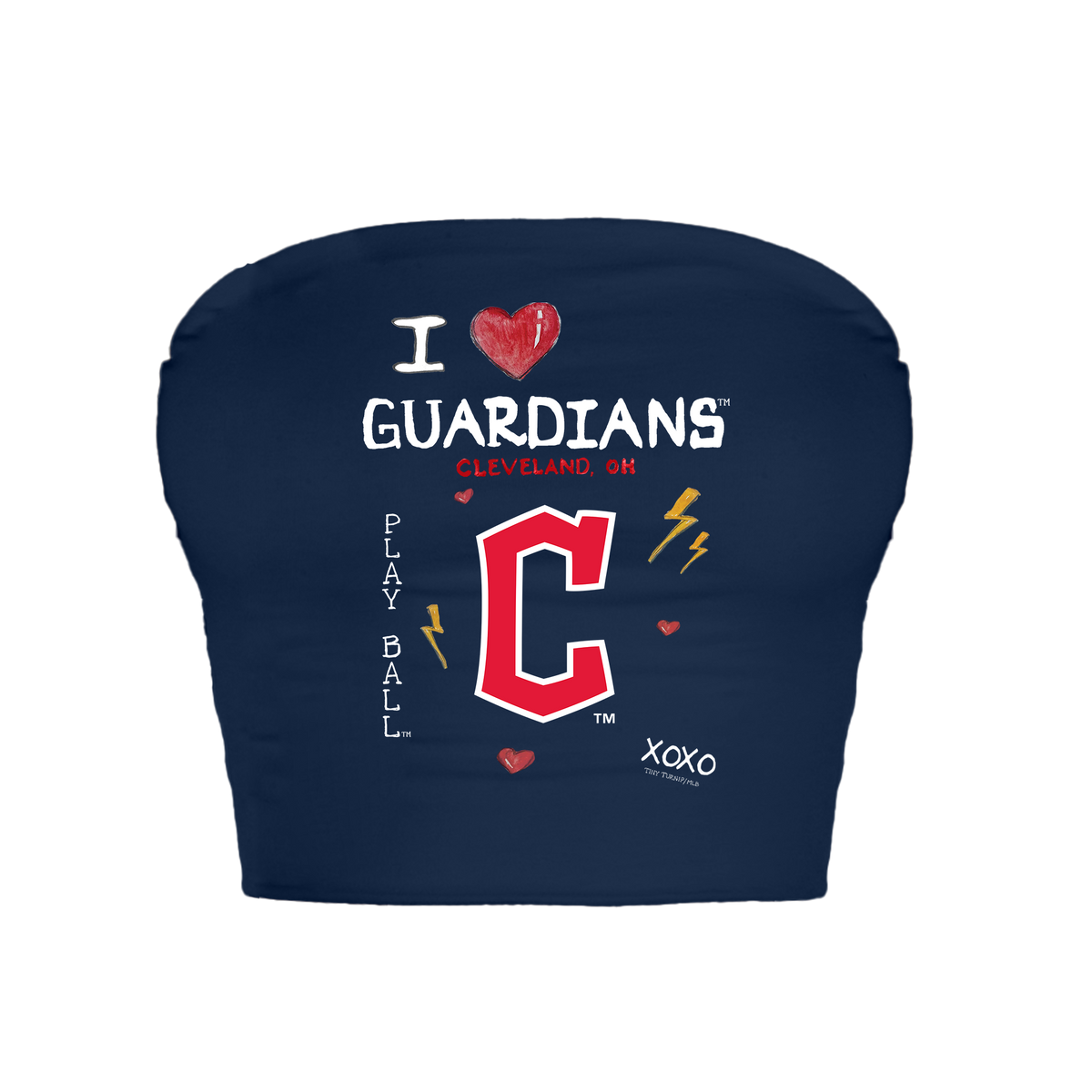 Cleveland Guardians I Heart Guardians Crop Tube Top