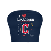 Cleveland Guardians I Heart Guardians Crop Tube Top