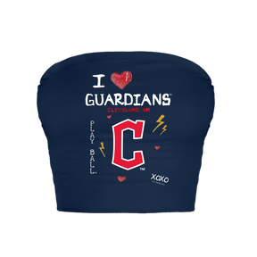 Cleveland Guardians I Heart Guardians Crop Tube Top