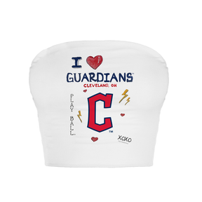 Cleveland Guardians I Heart Guardians Crop Tube Top
