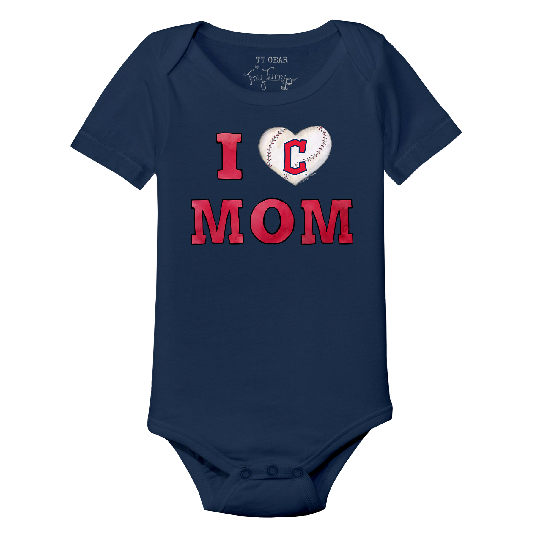 Cleveland Guardians I Love Mom Short Sleeve Snapper