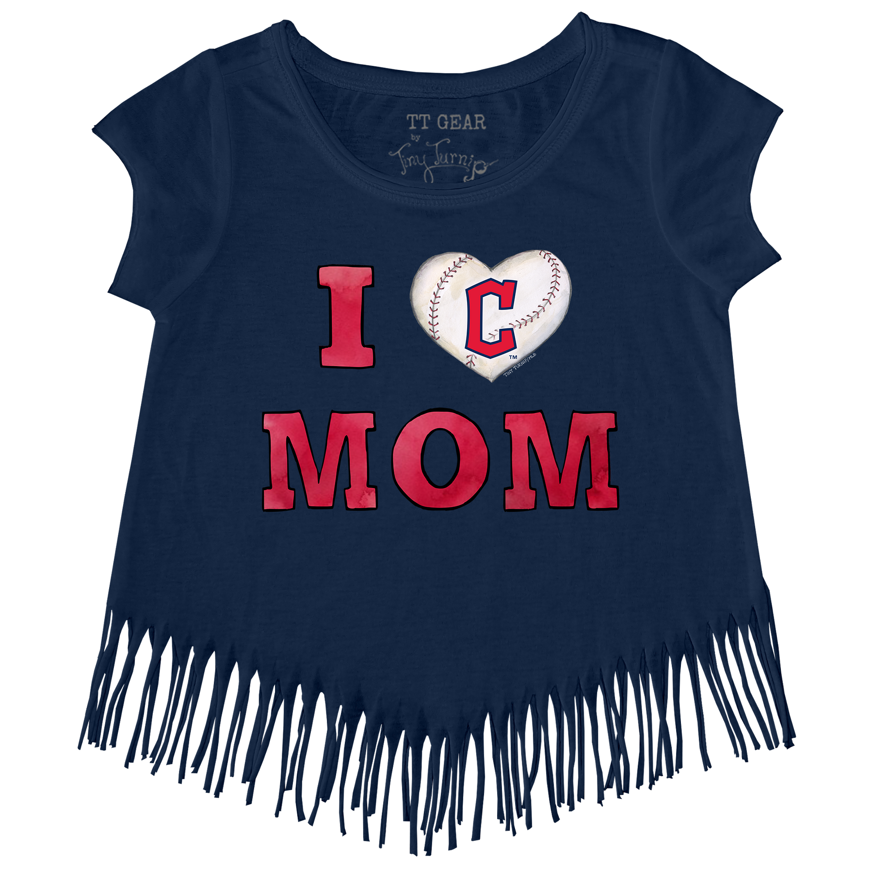Cleveland Guardians I Love Mom Fringe Tee