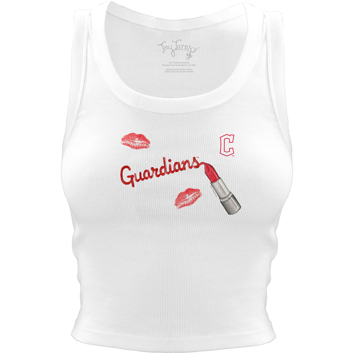 Cleveland Guardians Lipstick Crop Tank - Tiny Turnip