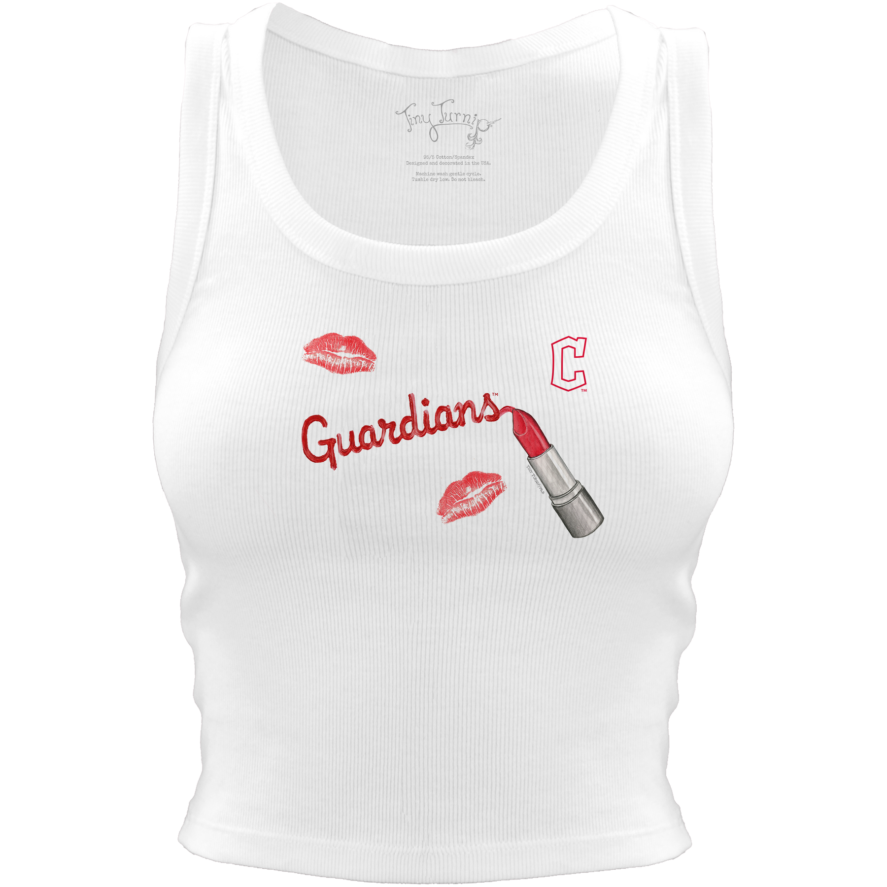 Cleveland Guardians Lipstick Crop Tank - Tiny Turnip