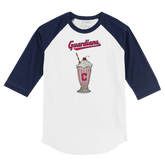 Cleveland Guardians Milkshake 3/4 Navy Blue Sleeve Raglan