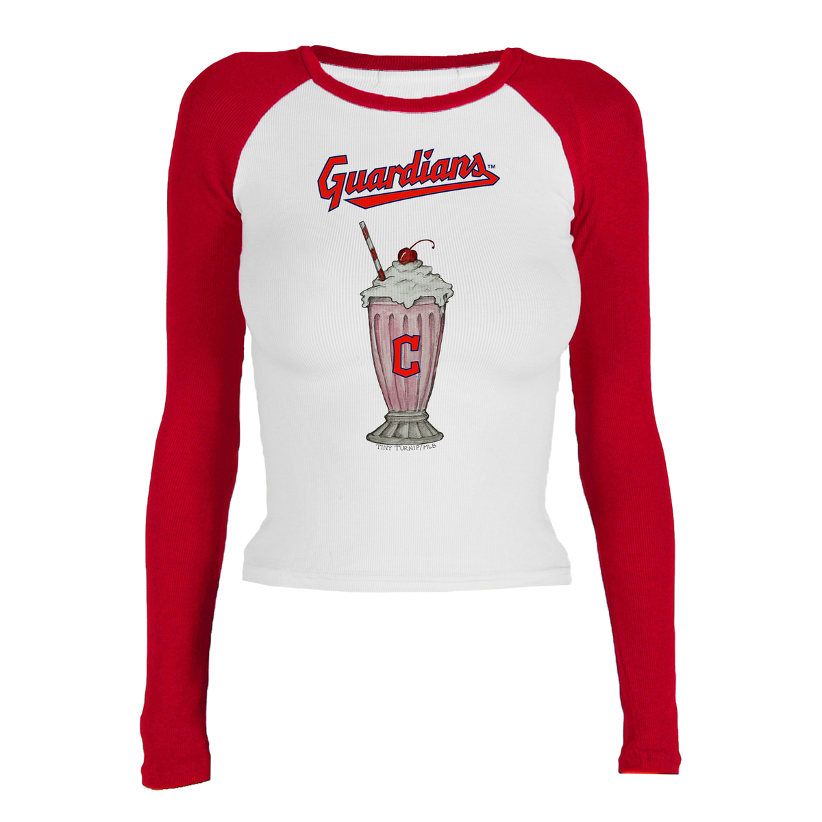 Cleveland Guardians Milkshake Roxy Raglan Long Sleeve