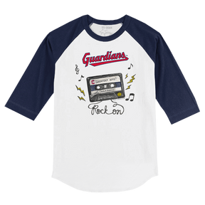 Cleveland Guardians Mixtape 3/4 Navy Blue Sleeve Raglan