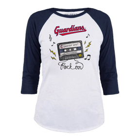 Cleveland Guardians Mixtape 3/4 Navy Blue Sleeve Raglan