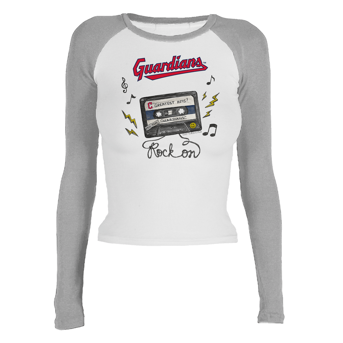 Cleveland Guardians Mixtape Roxy Raglan Long Sleeve
