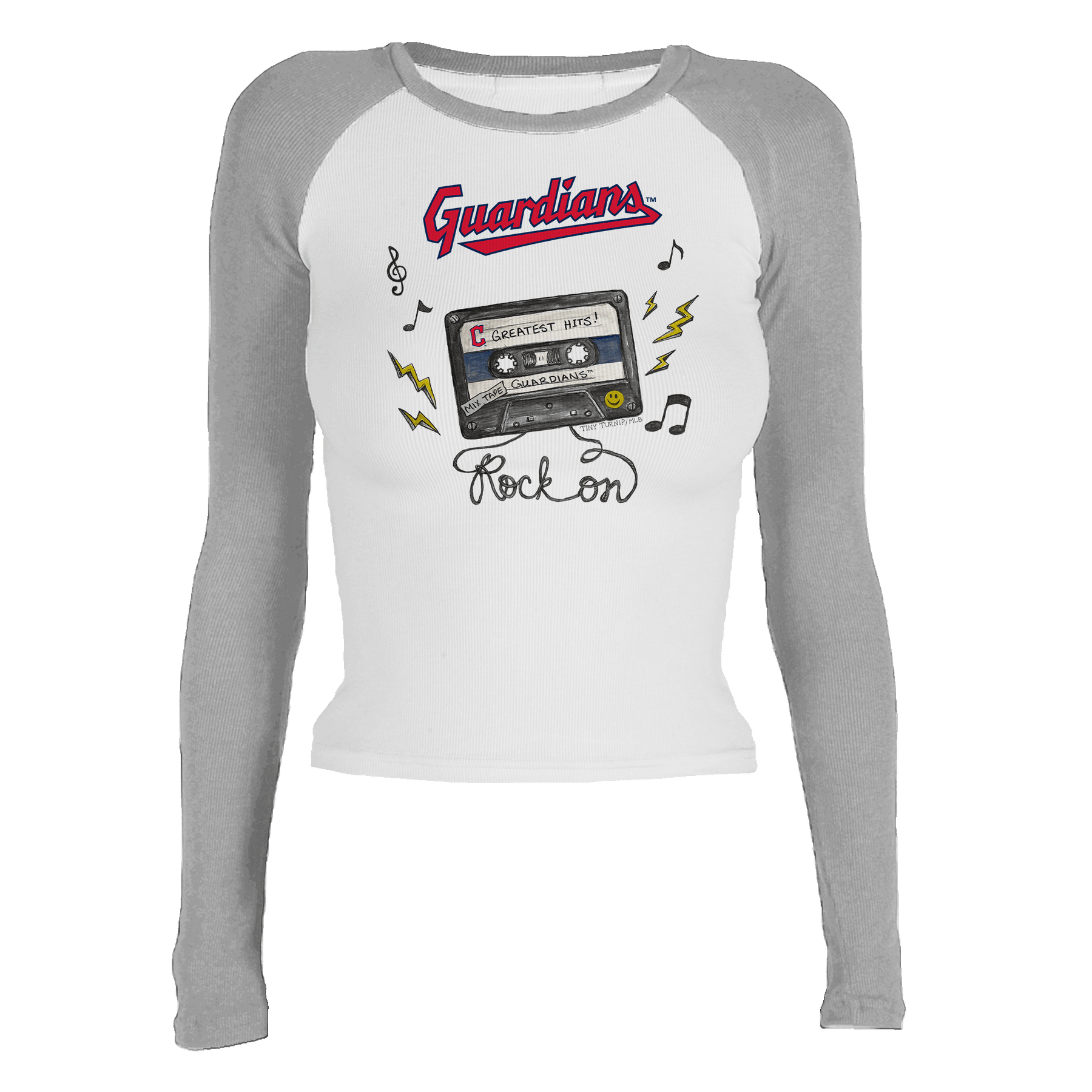 Cleveland Guardians Mixtape Roxy Raglan Long Sleeve