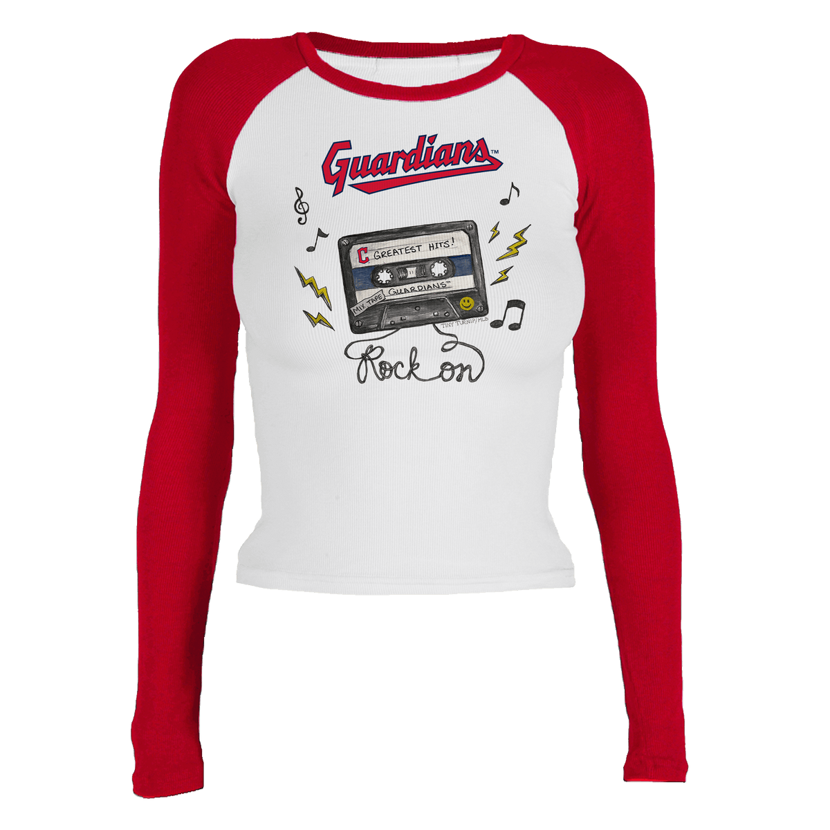 Cleveland Guardians Mixtape Roxy Raglan Long Sleeve