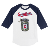 Cleveland Guardians Pickle Jar 3/4 Navy Blue Sleeve Raglan
