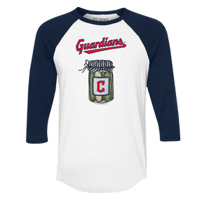 Cleveland Guardians Pickle Jar 3/4 Navy Blue Sleeve Raglan
