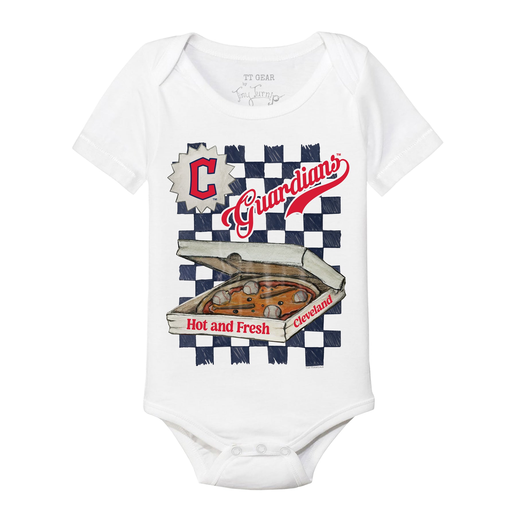 Cleveland Guardians Pizza Short Sleeve Snapper