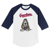 Cleveland Guardians Puddy 3/4 Navy Blue Sleeve Raglan - Tiny Turnip