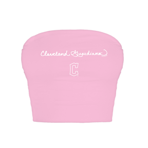 Cleveland Guardians Logo Script Crop Tube Top