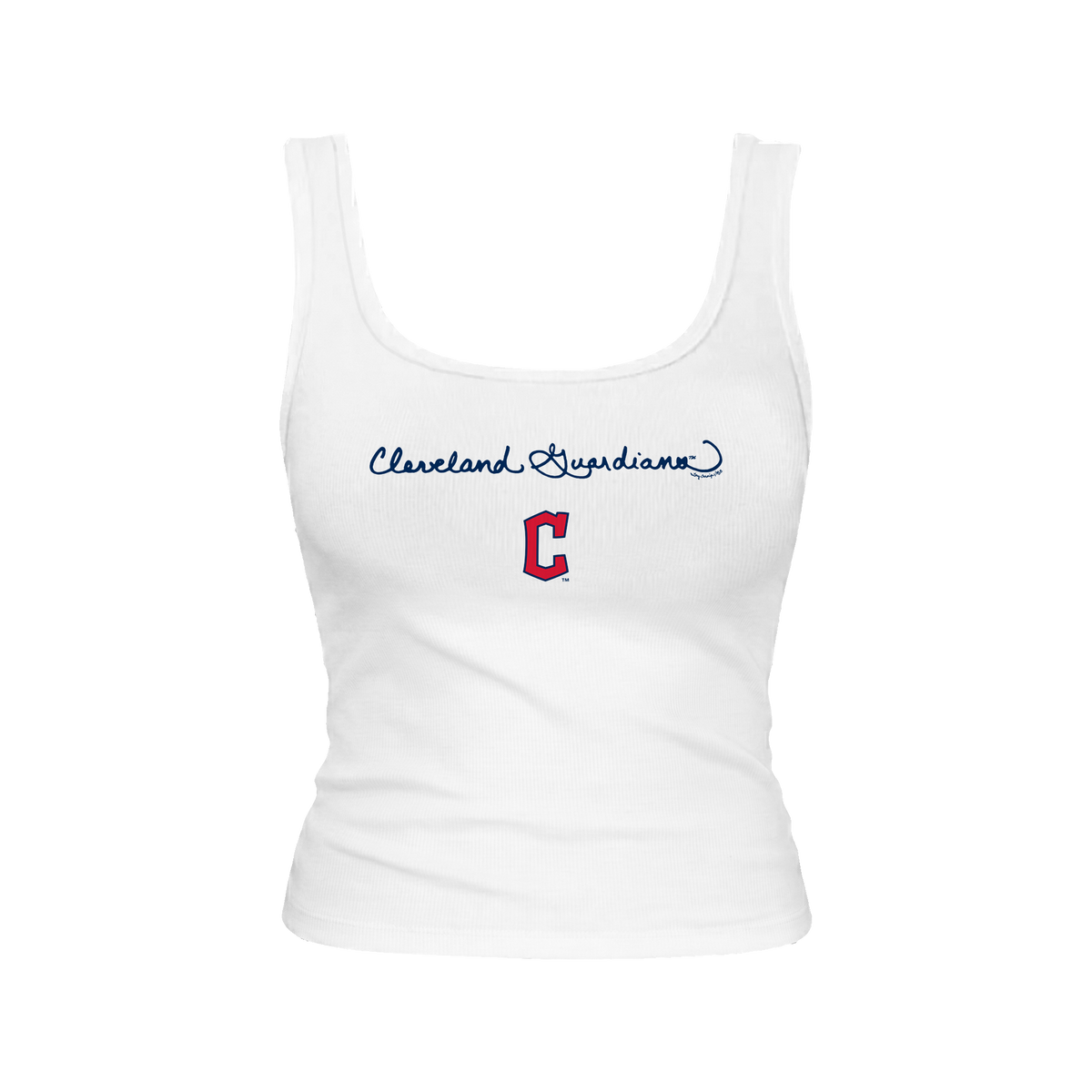Cleveland Guardians Logo Script Emmy Tank